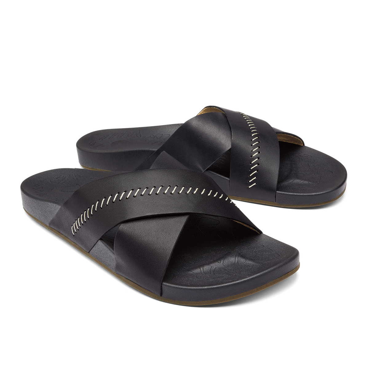 OluKai Latest | Kipe‘a ‘Olu Women‘s Slide Sandals - Black