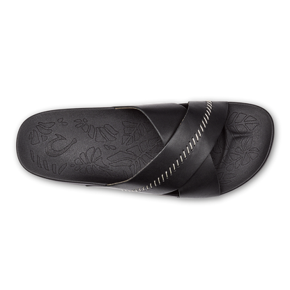 OluKai Latest | Kipe‘a ‘Olu Women‘s Slide Sandals - Black