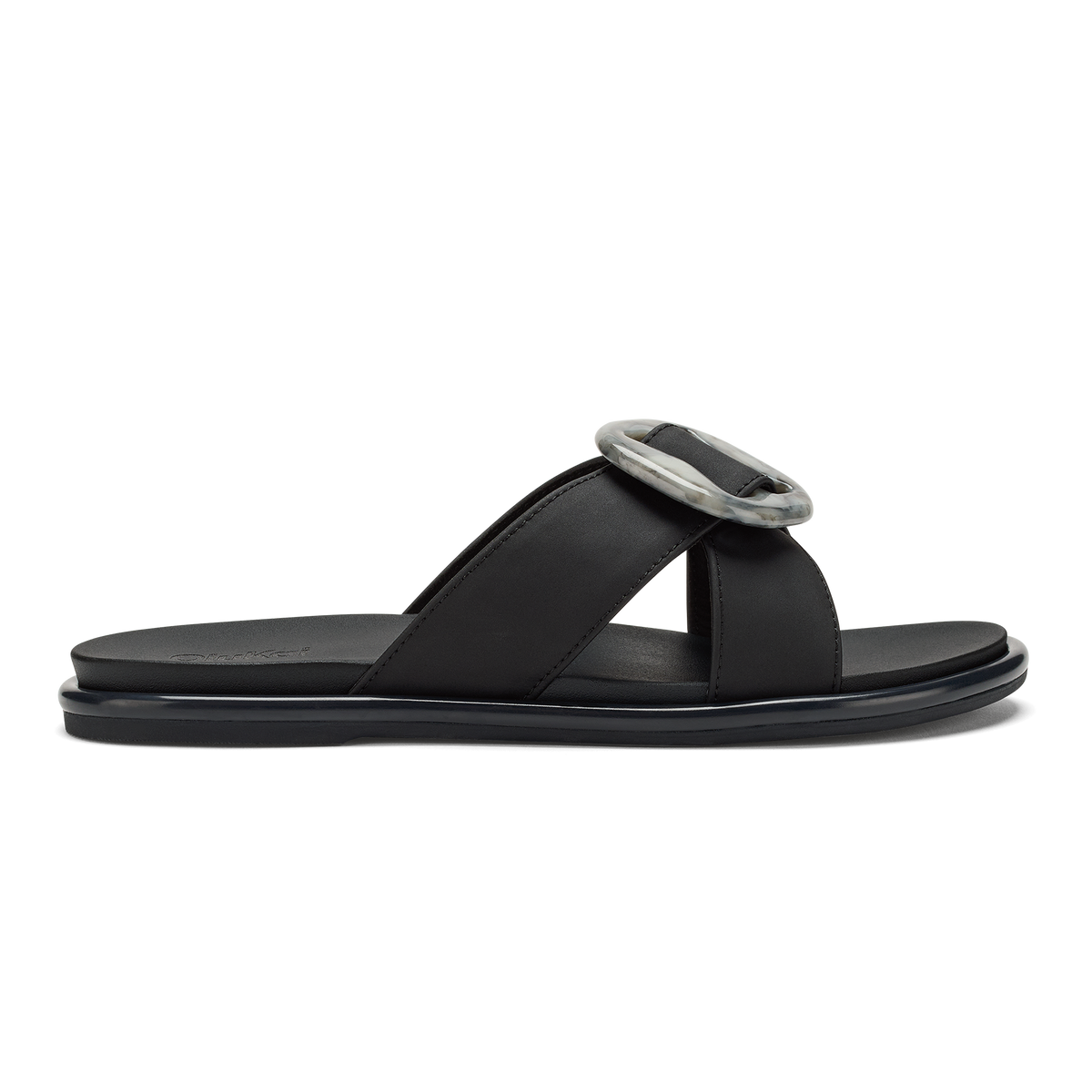 OluKai Hot Sale | La‘i Slide Women’s Slide Beach Sandals - Lava Rock