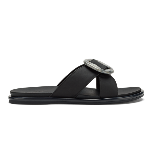 OluKai Hot Sale | La‘i Slide Women’s Slide Beach Sandals - Lava Rock