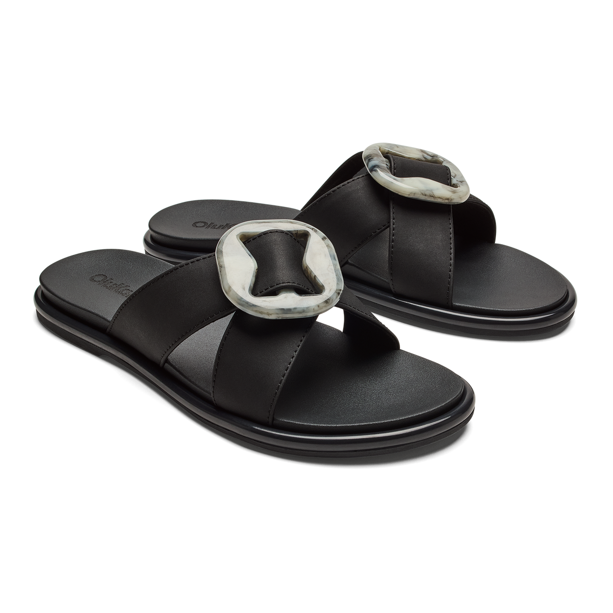 OluKai Hot Sale | La‘i Slide Women’s Slide Beach Sandals - Lava Rock