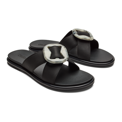 OluKai Hot Sale | La‘i Slide Women’s Slide Beach Sandals - Lava Rock