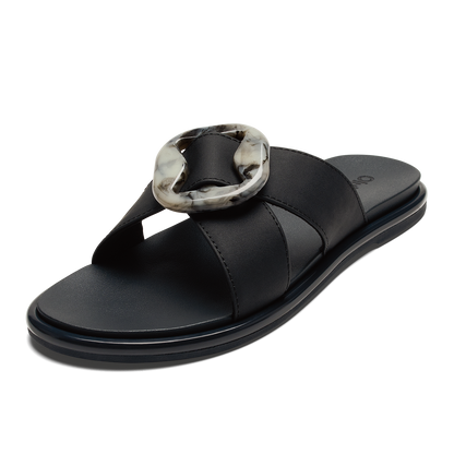 OluKai Hot Sale | La‘i Slide Women’s Slide Beach Sandals - Lava Rock