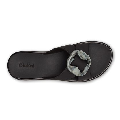 OluKai Hot Sale | La‘i Slide Women’s Slide Beach Sandals - Lava Rock