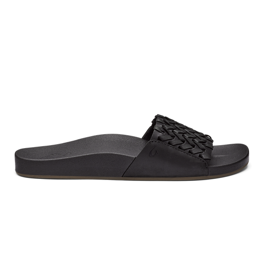 OluKai Special Offer | Kāmola Women’s Leather Slide Sandals - Black