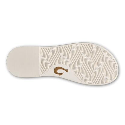 OluKai Trusted | La‘i Slide Women’s Slide Beach Sandals - White Sand