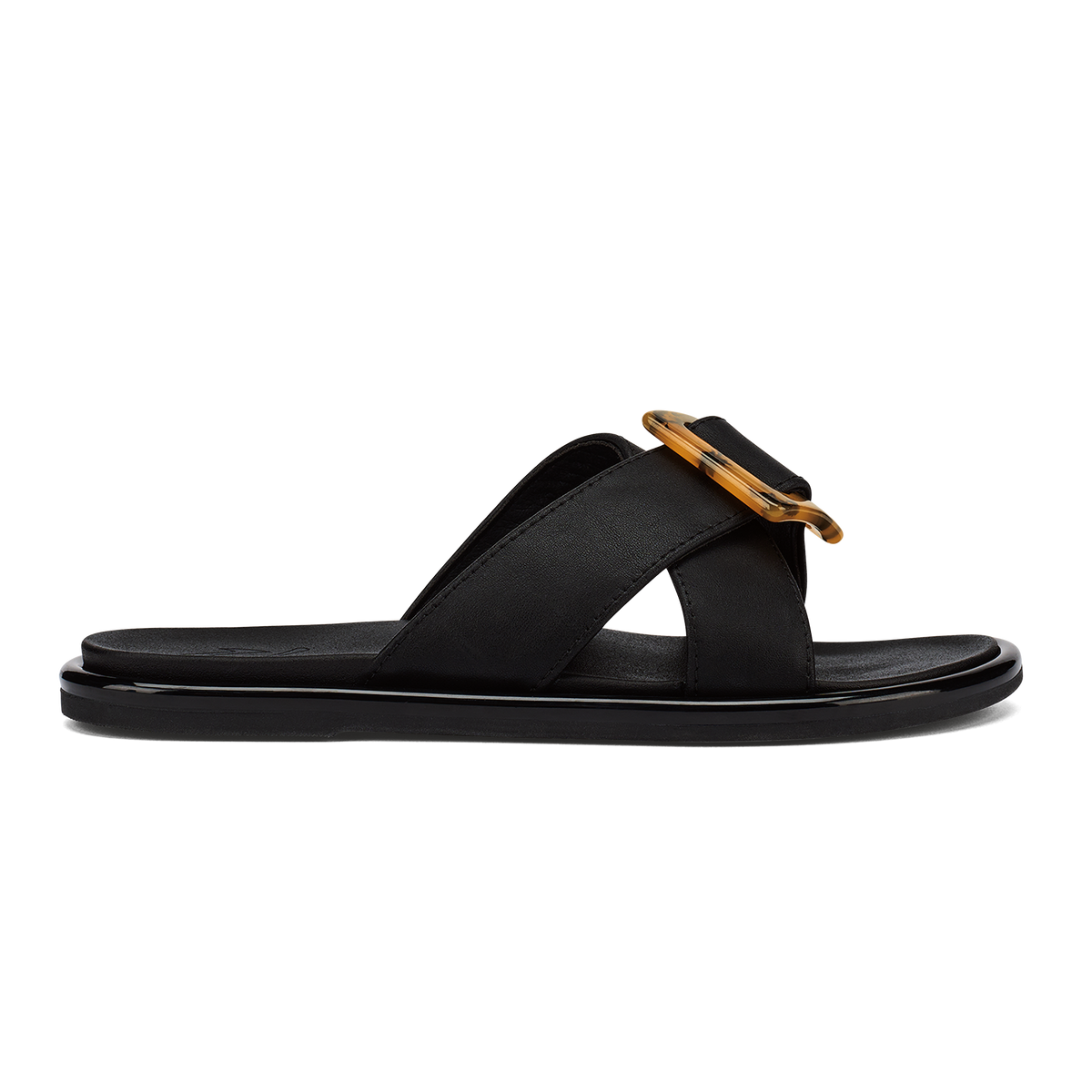 OluKai Latest | La‘i Slide Women’s Slide Beach Sandals - Black