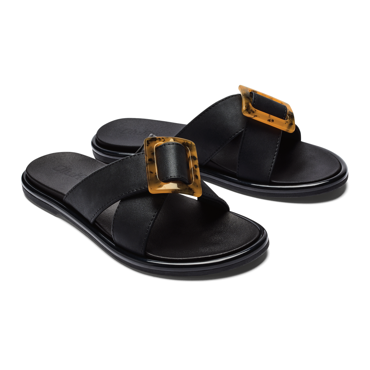 OluKai Latest | La‘i Slide Women’s Slide Beach Sandals - Black