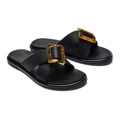 OluKai Latest | La‘i Slide Women’s Slide Beach Sandals - Black