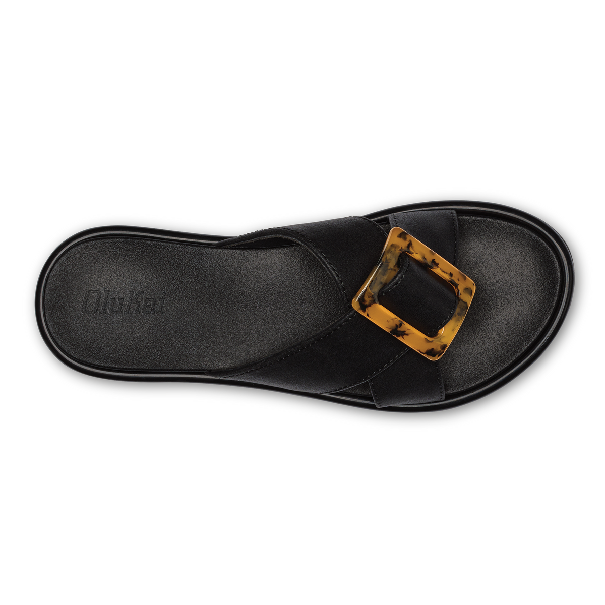 OluKai Latest | La‘i Slide Women’s Slide Beach Sandals - Black