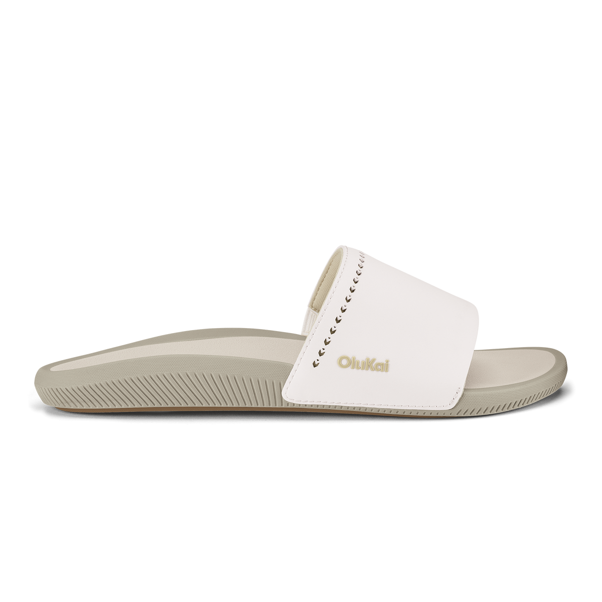 OluKai Great Value | Ulele Slide - Bright White / Tapa