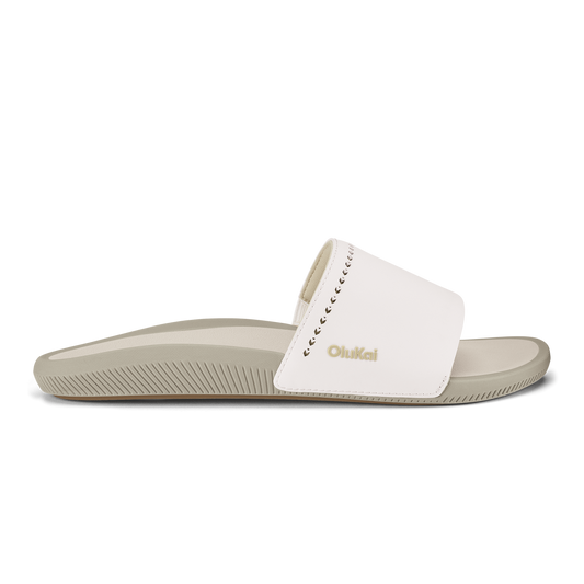 OluKai Great Value | Ulele Slide - Bright White / Tapa