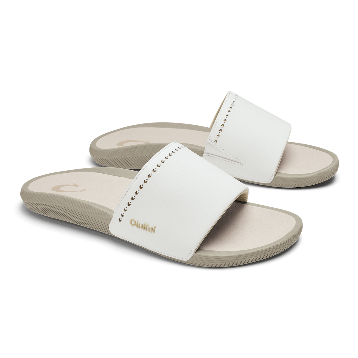 OluKai Great Value | Ulele Slide - Bright White / Tapa