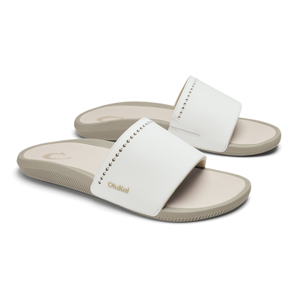 OluKai Great Value | Ulele Slide - Bright White / Tapa