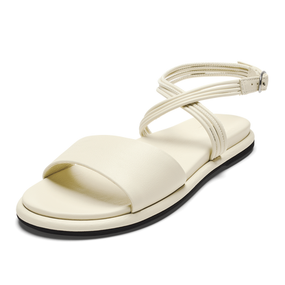 OluKai Top Pick | Tiare Wrap Women’s Leather Sandals - White Sand