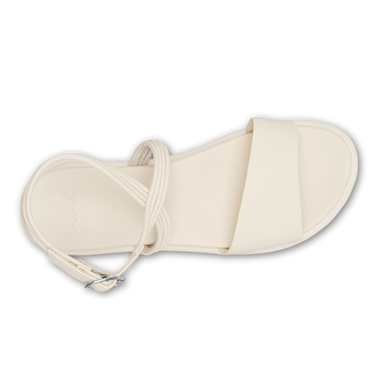 OluKai Top Pick | Tiare Wrap Women’s Leather Sandals - White Sand