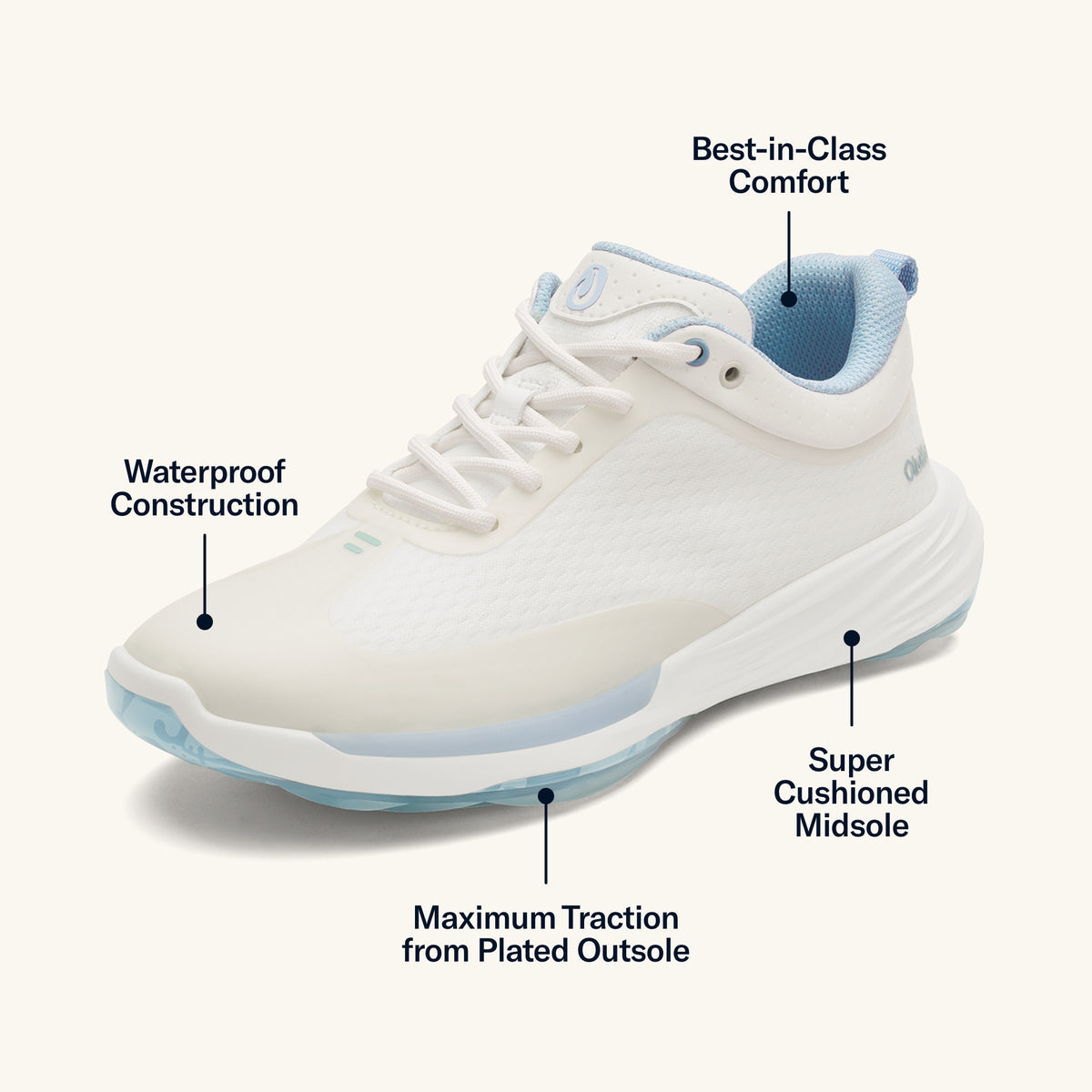 OluKai Deals | Mākena Women’s Waterproof Golf Shoes - Bright White
