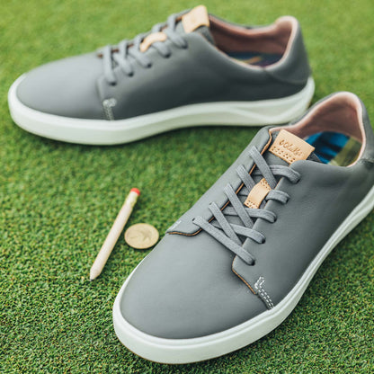OluKai Trusted | Wailea Women’s Waterproof Leather Golf Shoes - Stone