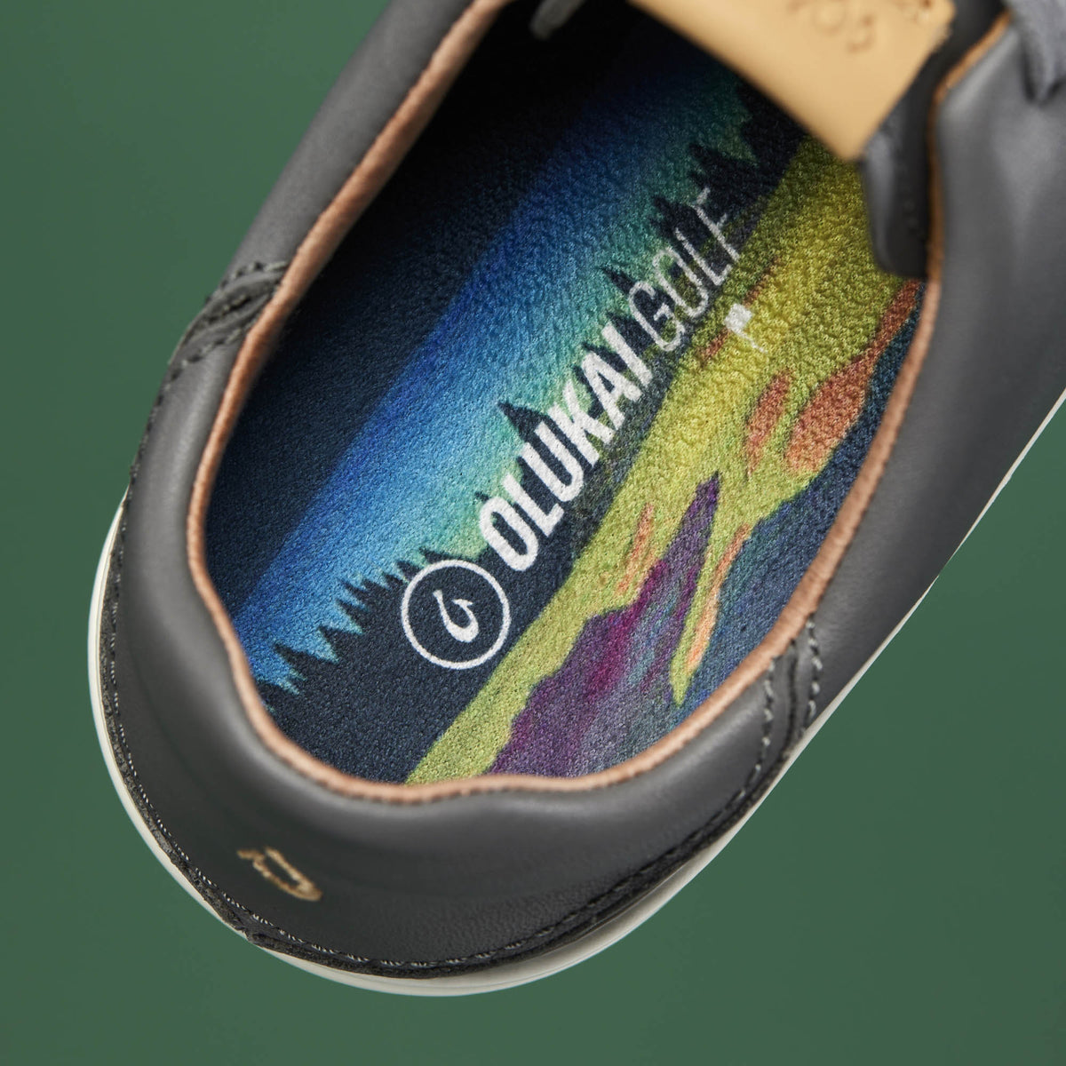 OluKai Trusted | Wailea Women’s Waterproof Leather Golf Shoes - Stone